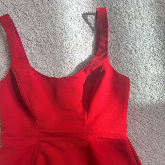 ASOS structured scoop mini dress with split detail - Picture 2 of 7